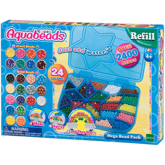 Aquabeads Mega Bead Pack 24 Colours 2400 Beads