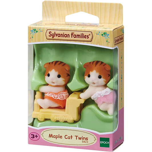 Sylvanian Families Maple Cat Twins Figures and Accessories