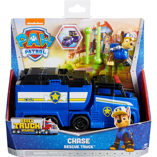 Paw Patrol Big Truck Pups Transforming Toy Truck with Action Figure - Chase