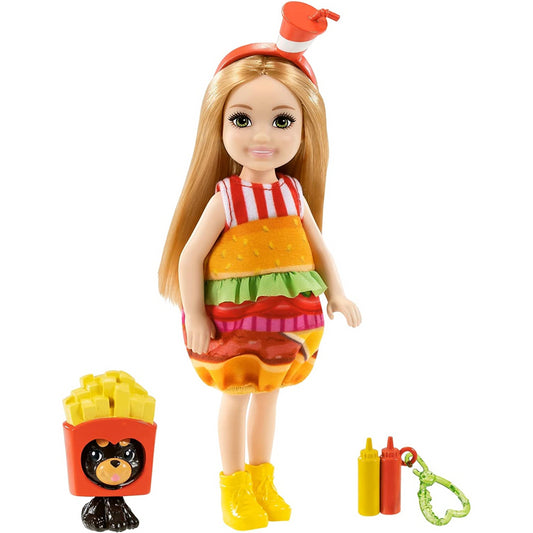 Barbie Club Chelsea Doll And Playset Hamburger Dress And Dog