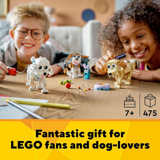 Lego 31137 Creator 3 in 1 Adorable Dogs Set with Dachshund Pug Poodle Figures