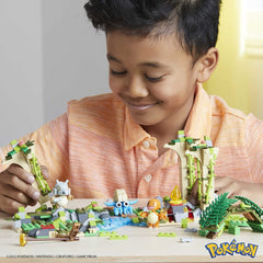 Mega Pokemon Jungle Ruins Building Set - Cubone Charmander Omanyte Figures 464 Pcs