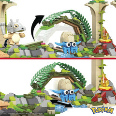Mega Pokemon Jungle Ruins Building Set - Cubone Charmander Omanyte Figures 464 Pcs