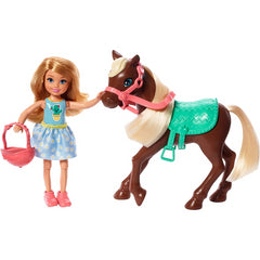 Barbie Club Chelsea Doll and Horse 6In Blonde Wearing Fashion and Accessories