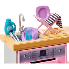 Barbie Kitchen Set with Dishwasher Tableware & Accessories