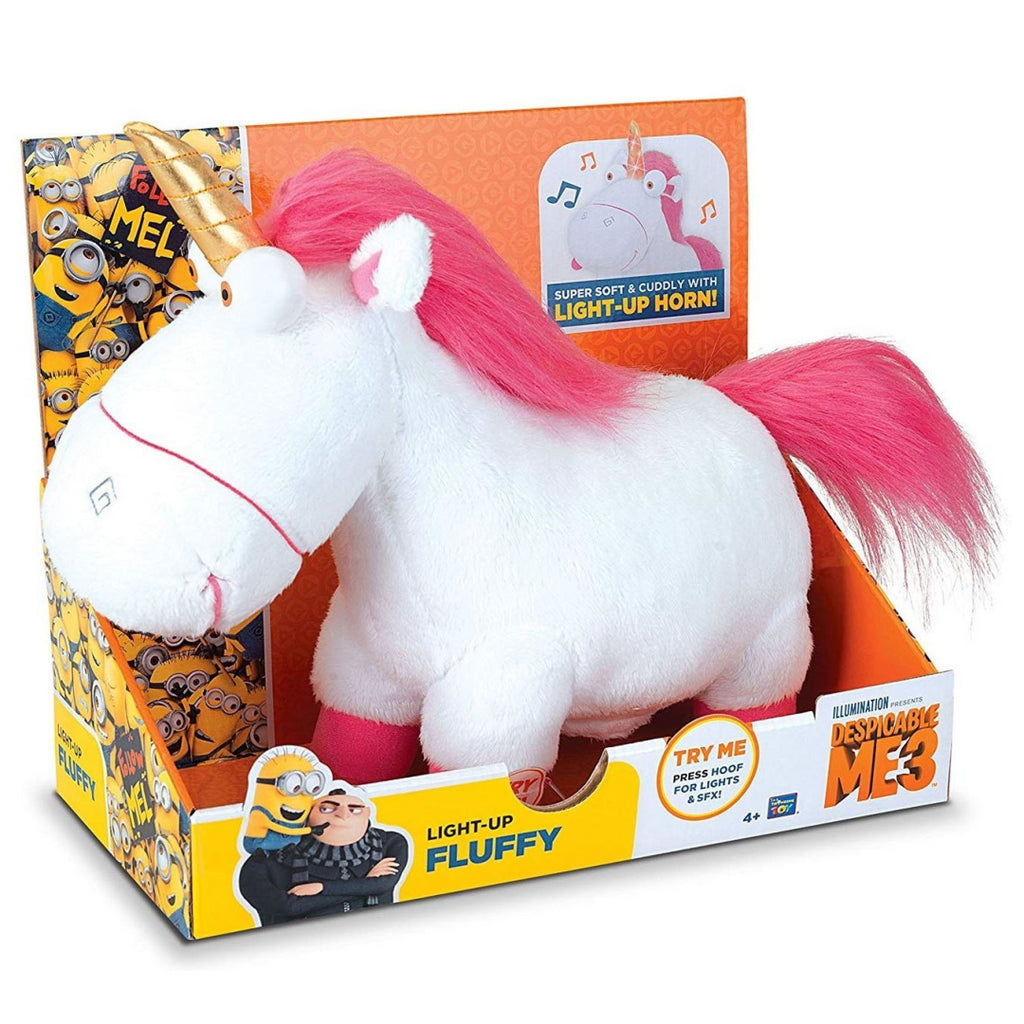 Despicable Me Fluffy Unicorn Plush with Light-Up Horn Toy Figure - Maqio