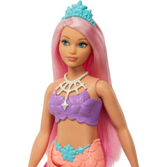 Barbie Dreamtopia Mermaid Doll with Pink Hair and Tiara