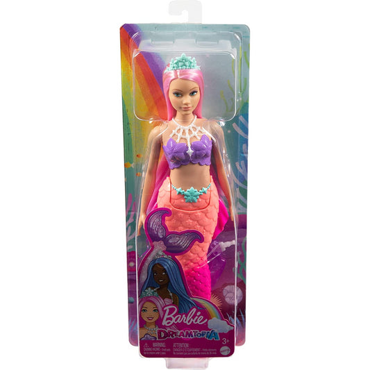 Barbie Dreamtopia Mermaid Doll with Pink Hair and Tiara