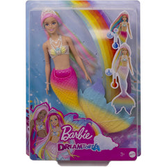 Barbie Dreamtopia Rainbow Magic Mermaid Doll with Rainbow Hair
