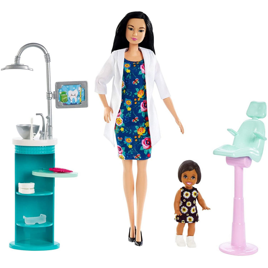 Barbie FXP17 Dentist Playset with Patient Small Doll - Maqio