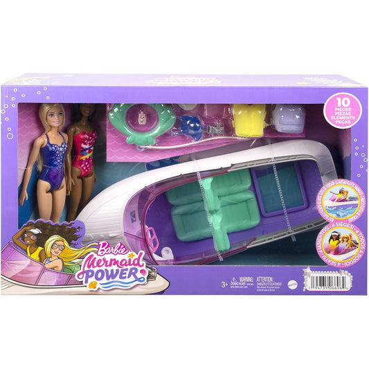 Barbie Mermaid Power Playset with 2 Dolls & 18in Floating Boat