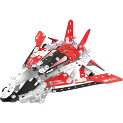 Meccano 10-in-1 Racing Vehicle Model Building Kit with 225 Parts and Tools