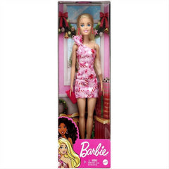 Barbie Holiday Doll Blonde with Red and White Dress and Pink Shoes