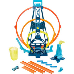 Hot Wheels Track Builder Unlimited Triple Loop Kit Collapsible 3-Loop Gift Set