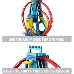 Hot Wheels Track Builder Unlimited Triple Loop Kit Collapsible 3-Loop Gift Set