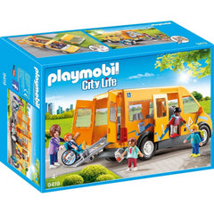 Playmobil 9419 City Life School Van with Folding Ramp - Maqio
