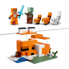 Lego Minecraft The Fox Lodge House Animal Toys with Zombie Figure 21178