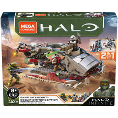 Halo Mega Construx Skiff Intercept Vehicle & 4 Action Figures