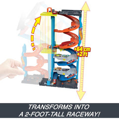Hot Wheels City Racetrack Transforming Race Tower