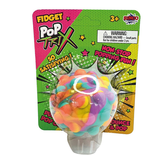 Pop Trix Fidget Sensory Toy Ball - Multi Colour