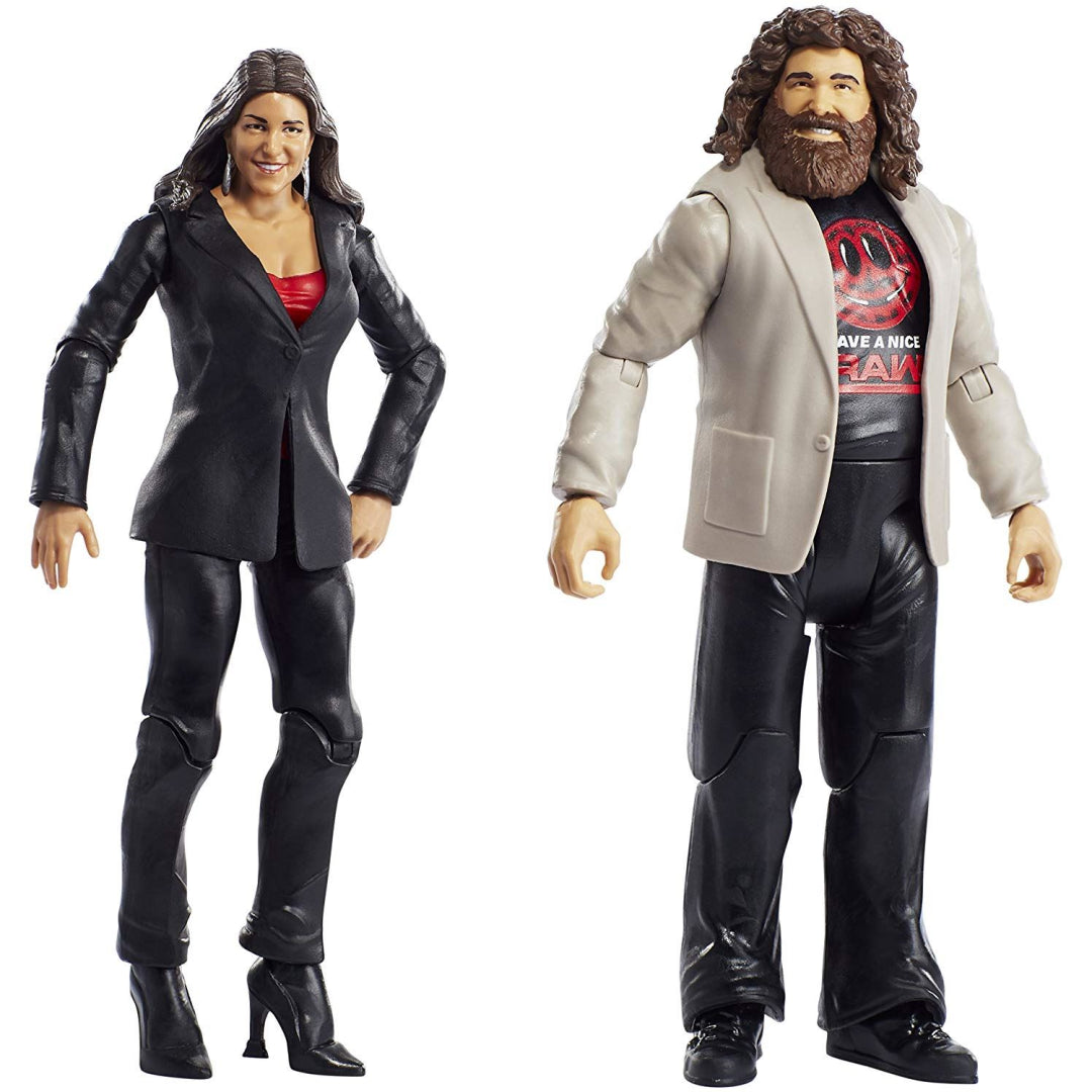 Mattel FMF66Â Mick Foley And Stephanie McMahon WWE Basic Figures Boys Pack of 2Â x - Maqio