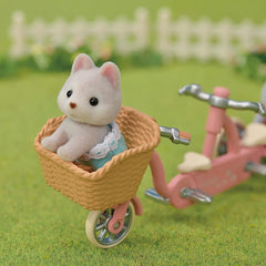 Sylvanian Families 5637 Tandem Cycling Set - Husky Sister & Brother