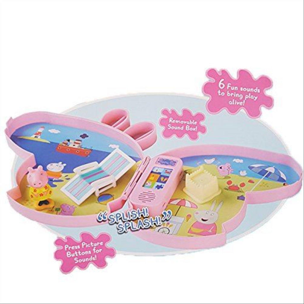 Peppa Pig Pick Up & Play Seaside Playset With Sound - Maqio