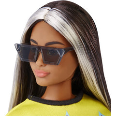Barbie Fashionistas Curvy Doll #179 Long Highlighted Hair & Flame Crop Top