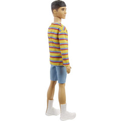 Barbie Ken Fashionistas Doll #175 Sculpted Brunette Hair Wearing Sleeve Shirt