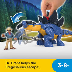 Imaginext Jurassic World Action Figure - Stegosaurus And Dr Grant