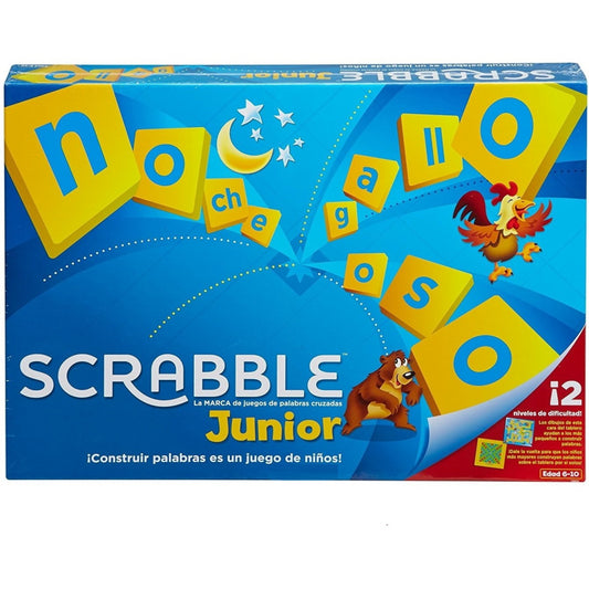 Junior Scrabble Board Game for Family & Kids in - - - SPANISH LANGUAGE - - -