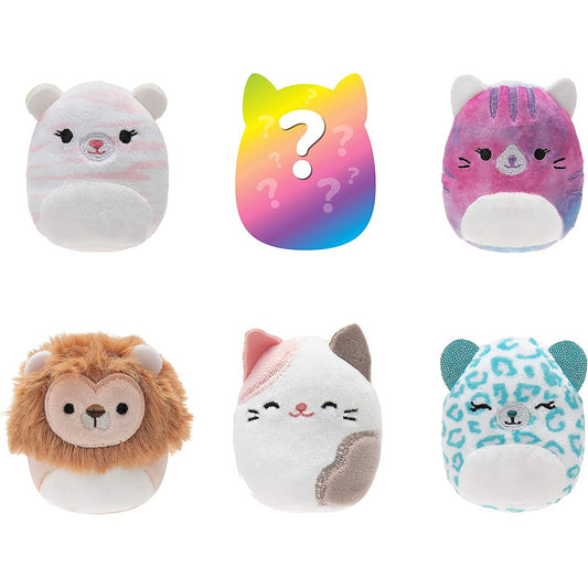 Squishmallows Squishville Pack of 6 Cuddly Purr-FECT Squad 2in Plush-Toys