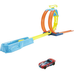 Hot Wheels Track Builder Unlimited Split Loop Pack with 1 Hot Wheels Car