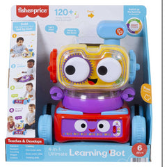 Fisher-Price 4-in-1 Ultimate Learning Bot Electronic Activity Toy with Music & Lights