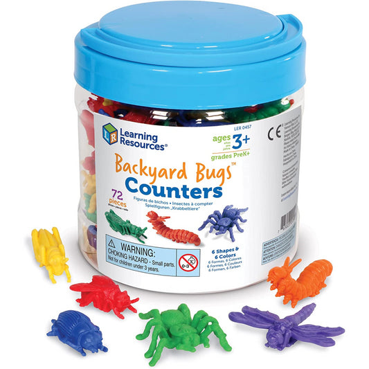 Learning Resources Backyard Bugs Counters Education Toys for Kids - Set of 72