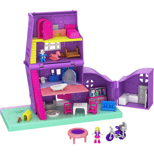Polly Pocket Pollyville Pocket House with Stories Rooms and Micro Dolls