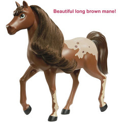 Dreamworks Spirit Untamed Light Brown Hair Horse 8" Moving Head - Chestnut