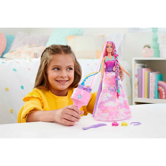 Barbie Doll Dreamtopia Fantasy Braid Twist N Style Rainbow Hair