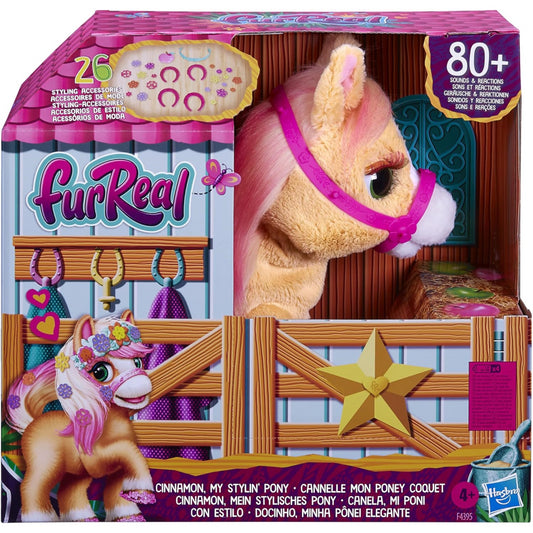 FurReal Friends Cinnamon My Stylin’ Pony Toy Electronic Pet 80+ Sounds