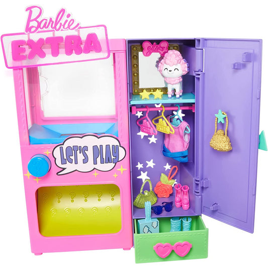 Barbie Extra Surprise Fashion Closet Playset with 20 Pieces & Pet Poodle
