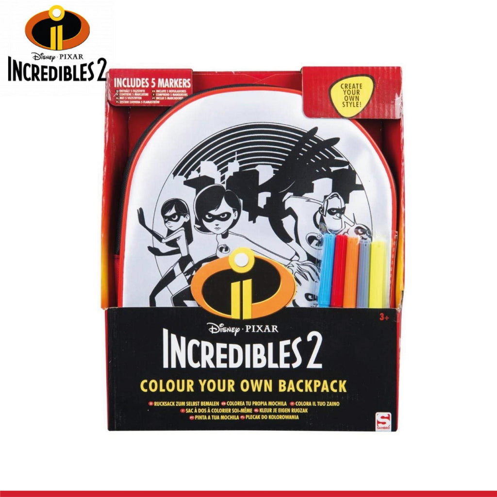 Incredibles Colour Your Own Backpack - Maqio