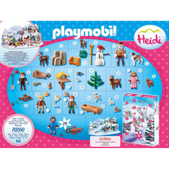 Playmobil Advent Calendar Heidiâ€™s Winter World figures Christmas 68pc 70260