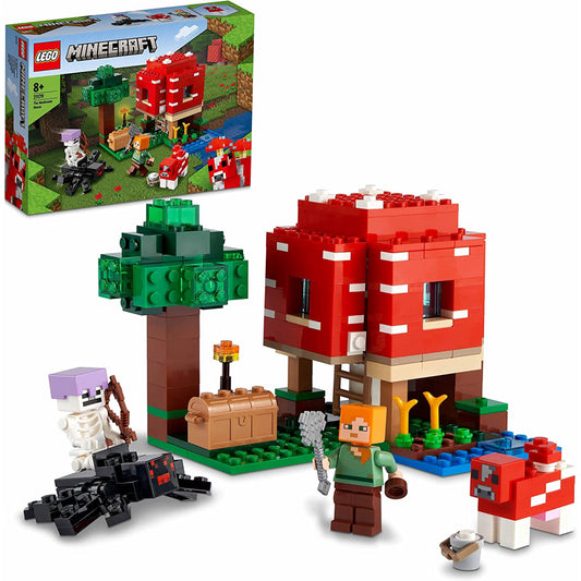 Lego 21179 Minecraft The Mushroom House Set Building Toy