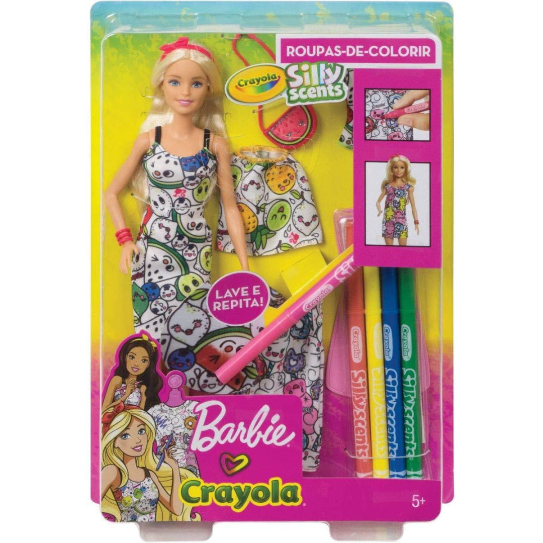 Barbie GGT44 Crayola Colour-in Fashions Doll & Fashions - Maqio