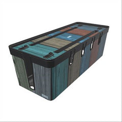 Maqio Polypropylene IML Print Cable Tidy Box - Coloured Wood - Maqio