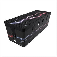 Maqio Polypropylene IML Print Cable Tidy Box - Lightning Bolts - Maqio