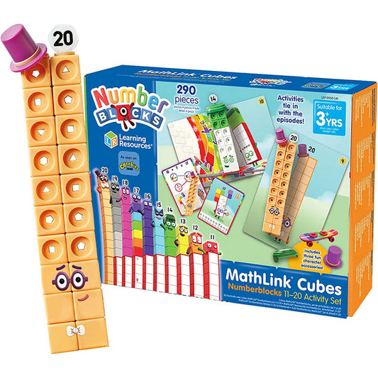 Learning Resources MathLink Cubes Numberblocks 11-20 Activity Set & More
