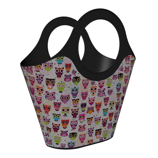 Maqio Decorative Plastic Handbag Owl Basket Tote - Maqio
