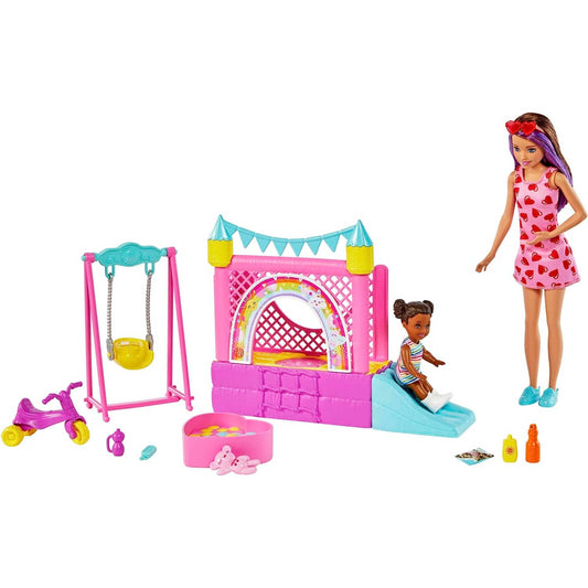 Barbie Skipper Babysitters Bounce House Playset