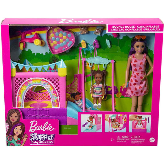 Barbie Skipper Babysitters Bounce House Playset